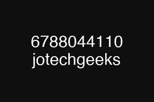 6788044110 jotechgeeks